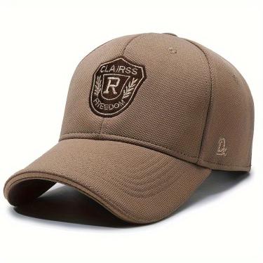 Imagem de Boné De Beisebol Unissex Com Emblema Da Letra R De Algodão Marrom