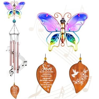Imagem de Vetbuosa Sinos De Vento Em Memória Borboletas, Presentes Condolências Pela Perda Um Filho, Ideias Para Luto, Áreas Externas, Decoração Casa Com Conforto E Cura