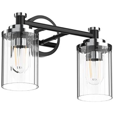 Imagem de PHIXART Luminárias Para Banheiro, 2 Cromadas Penteadeira, Arandelas De Parede Modernas Com Cúpulas Vidro Transparente, Luminária Banheiro Espelho, Cozinha, Sala Estar E Corredor