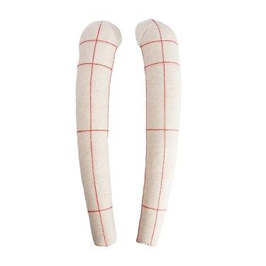 Imagem de Parfumfloral Manequim Com Braços Macios Para Costura Feminina, Tecido De Algodão Totalmente Fixável (Tamanho Não Adulto 30 Cm), Braço, Manga Comprida, Drapeado, Mão (Bege, 1:2)