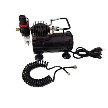 Imagem de Inovart Mini compressor de ar WAC1000 1/5 hp com armadilha de umidade, filtro, regulador de pressão e medidor, mangueira de ar enrolada de 1,5 m