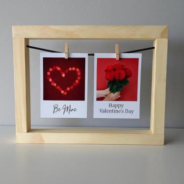 Imagem de Porta Foto Namorados Polaroid Te Amo Decoração Varal Enfeite - LuJP De