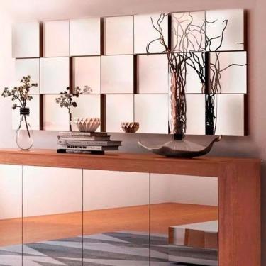 Imagem de Espelho Decorativo Liverpool 3D Painel Vidro 21 Peças - Belo Papel de 