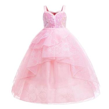 Imagem de Dressy Daisy Vestido de princesa para meninas, vestido de baile de tule de lantejoulas rosa para aniversários, casamentos, tamanhos 3-12, rosa, 6-7