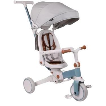 Imagem de Triciclo Infantil Multifuncional E-lite Trike 5 em 1 Off White e Azul 