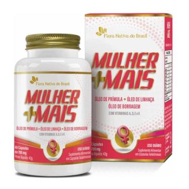 Imagem de Mulher +Mais (Prímula, Linhaça, Borragem + Vit Adek) 60 Cápsulas Flora