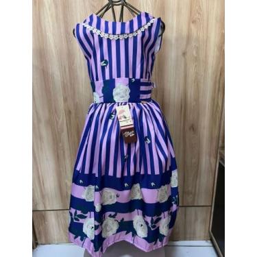 Imagem de Vestido Sublimado Infantil - Bianca Kids , Lilás, PP