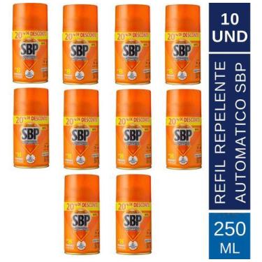 Imagem de Kit 10 Refil Repelente Sbp Spray Aparelho Automático 250ml