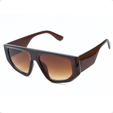 Imagem de ÓCULOS DE SOL SOLON GLASSES MARROM MASCARA COM PROTEÇÃO UV400 + CASE RIGIDA + FLANELA + LIMPA LENTES