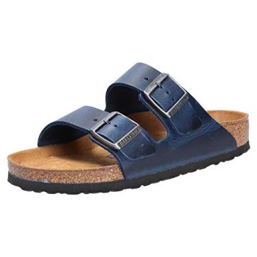 Imagem de Birkenstock Sandálias femininas de couro Arizona, Blue Bleu Bleu, 38