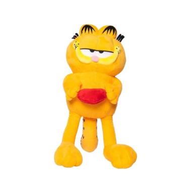 Imagem de Pelúcia Garfield com Coração 30cm Multikids Laranja Macia para Present