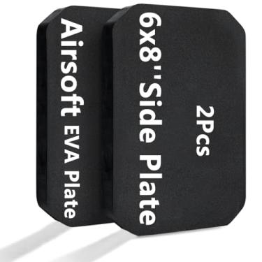 Imagem de Hehyxade Placas laterais de espuma tática SAPI, 2 peças, forro interno leve, placas laterais de espuma, placas falsas resistentes que absorvem impactos, almofadas de EVA adequadas para transporte de