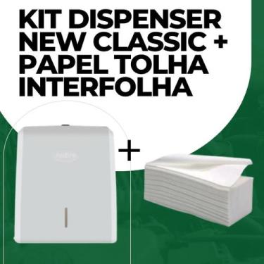 Imagem de Kit Dispenser Para Papel Toalha New Classic e Papel Toalha Interfolha 