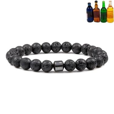 Imagem de NIQIPOK Pulseira Glame antiálcool, pulseira Glame International, antiálcool, conta GM para reduzir o desejo de beber, joias para mulheres e homens, ajuda a aliviar a ansiedade, frustração