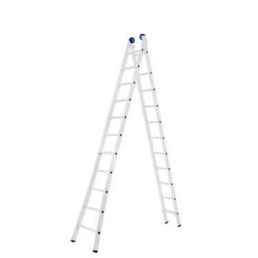 Imagem de Escada Alumínio Extensiva 11 Degraus 5,61m - Mor - Suporta até 150 Kg