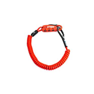 Imagem de CROPS Cabo de bloqueio de bicicleta, Q-BIRO 1,8 m, vermelho, antifurto, 3 dígitos, formato redefinível, combinação de memória, cadeado com tecnologia BIROTATION