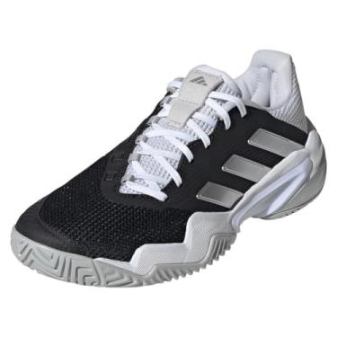 Imagem de adidas Tênis feminino Barricade 13, Preto/branco/cinza, 7.5