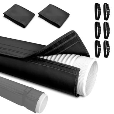 Imagem de 2 pacotes de capa de mangueira portátil para ar condicionado, mangueira CA portátil com isolamento de duto de ventilação para mangueira CA para mangueiras de exaustão CA de 12,7 cm e 15 cm de diâmetro