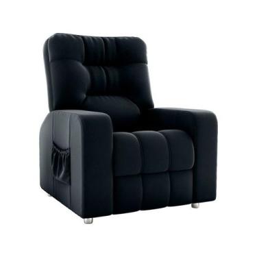 Imagem de Poltrona Papai Reclinavel MX-7 Azera Veludo Preto - MATRIX