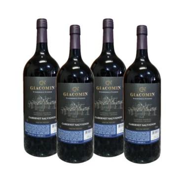 Imagem de Vinho Cabernet Sauvignon Giacomin - Kit 04 garrafas 1,5L - Vinícola Gi