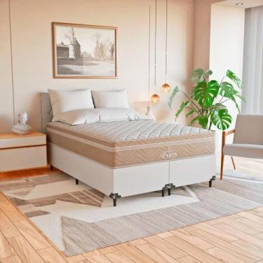 Imagem de Cama Box Casal Bipartido + Colchão Molas Ensacadas Paris - eShop casa,