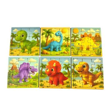 Imagem de Kit Quebra-Cabeça Infantil Educativo Montessoriano em MDF 3mm  6 Jogos