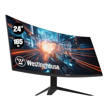 Imagem de Westinghouse Monitor Gamer Curvo Full Hd De 24", 165 Hz, Suporte Amd Freesync, Baixo Desfoque Movimento, Curva 1500R, 1920 X 1080, Para Jogos Pc Com Alto-Falantes Integrados, Displayport, Hdmi