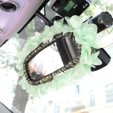 Imagem de Capa de espelho retrovisor de carro, linda decoração de pétala interior automotivo elástico confortável protetor de espelho retrovisor acessórios decorativos (7)