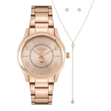 Imagem de Kit Relógio Condor Feminino Dia A Dia Rosé CO2035NRF/K4J-Feminino
