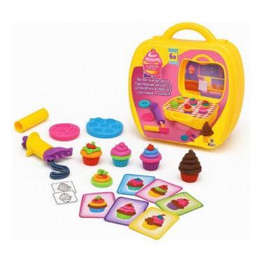 Imagem de Maletinha Fábrica De Cupcake Super Kit Massinha Acessórios - NoBrand