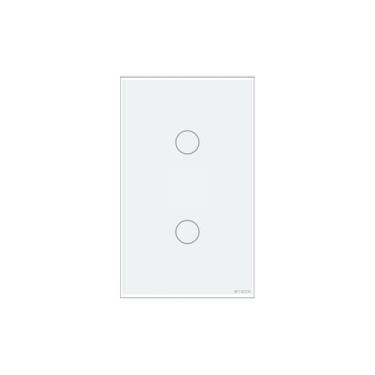 Imagem de Steck, Interruptor 4X2" 2 Módulos Touch Branco Wi-Fi, Ambiente Conectado, SINT2B1