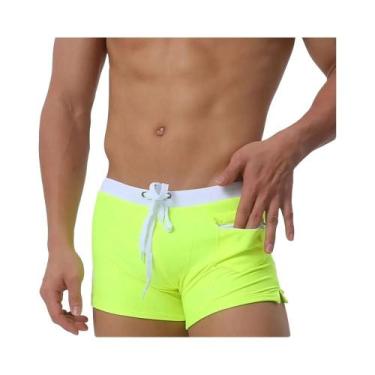 Imagem de Calções de Banho Masculinos Sexy - Cintura Baixa - Marca Aqux, BR-G6, 