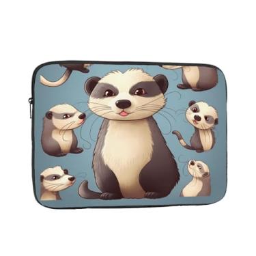 Imagem de Capa para laptop furão peludo bolsa para laptop bolsa de transporte para computador 10 polegadas capa protetora para notebook
