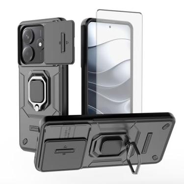 Imagem de Asuwish Capa de celular para Xiaomi Redmi Note 14 Pro Plus 5G com capa deslizante para câmera de vidro temperado, suporte de anel, resistente, fino, protetor híbrido, celular 14Pro 14Pro+ Pro +