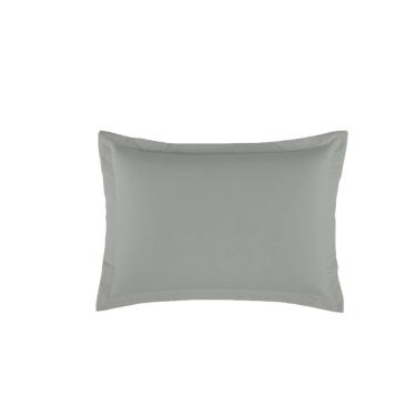 Imagem de Porta Travesseiro Dia A Dia 1 Peça 70cm x 50cm 80% Algodão / 20% Poliéster Percal 140 Fios - Cinza