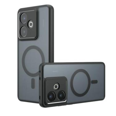 Imagem de Kukoufey Capa compatível com Motorola Moto G96, compatível com MagSafe, compatível com Motorola Edge 50 Fusion XT2429-1 XT2429-2 XT2429-4 capa de celular magnética integrada antichoque preta
