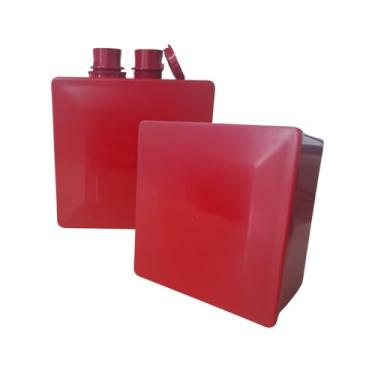 Imagem de KIT Caixa de Passagem Deep Box 15x15CM C/Conector Reto PVC 1POL (Vermelho)