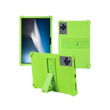 Imagem de Capa para tablet Doogee Tab A9 Pro+ Android 15 de 11 polegadas, capa protetora de borracha leve à prova de choque, compatível com crianças, de silicone macio, ajustável, verde