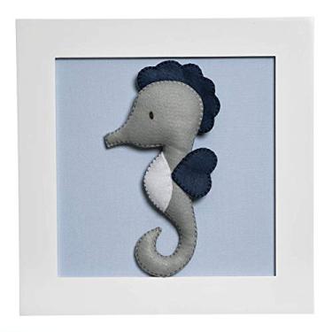Imagem de Potinho de Mel Quadro Decorativo Cavalo Quarto Bebê Infantil Menino Azul