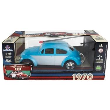 Imagem de Carrinho de Controle Remoto Fusca Clássico Azul Polibrinq