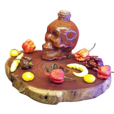 Imagem de Caveira Molho de Pimenta Carolina Reaper 200ml, Nível de Ardência Fort