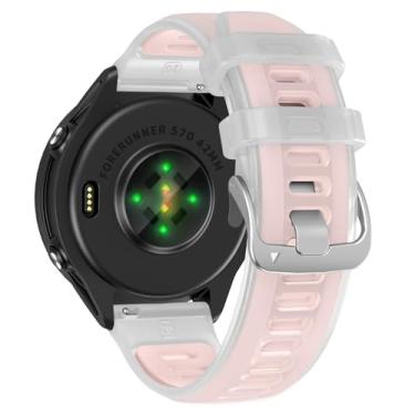 Imagem de U-LIMVE Pulseira de relógio para Garmin Forerunner 570 de 42 mm/Forerunner 165/Forerunner 245/Forerunner 645/Vivoactive 6/Vivoactive 5/Vivoactive 3/Venu 2 plus, pulseira de silicone de liberação