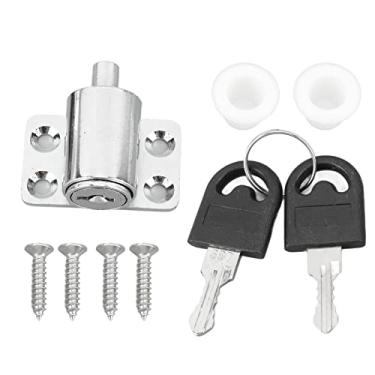Imagem de Janela deslizante Bloqueio de zinco Liga Limit Lock Segurança com Chaves Criança Proteção de segurança à prova para portas de vidro deslizantes Windows Home Security Durable Anti