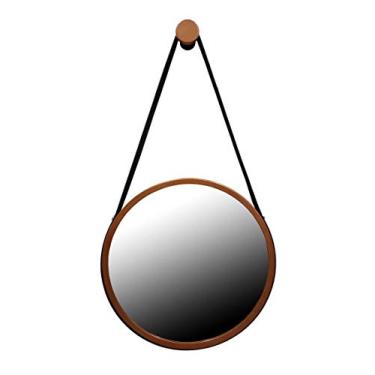 Imagem de ESPELHO ADNET REDONDO PREMIU 40CM COBRE C/ALÇA PRETO