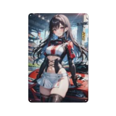 Imagem de Hot Sexy Anime Girl Poster Art Poster Tin Sign Vintage Wall Art Decoration Poster 20.3x30.5 cm, AH139