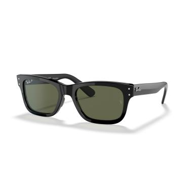 Imagem de Óculos de Sol Ray-Ban Polarizado Mr Burbank 0RB2283 901/58 Tam 55 / Preto - Lentes Verde