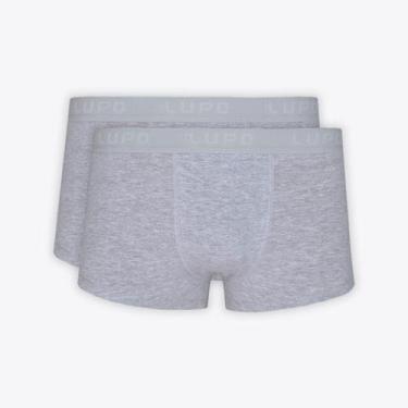 Imagem de Kit 2 Cuecas Lupo Sunga Algodão com Elastano 00480-102, Cinza mescla, 