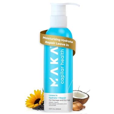 Imagem de Maka Capilar Health Creme de proteção contra o calor – Estimulador de crescimento sem enxágue com protetor térmico, antiqueda de cabelo, controle de óleo, hidratante, reestruturação de 16 ml (hidrato