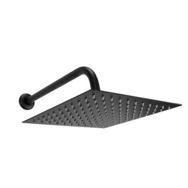 Imagem de Ducha Chuveiro Inox Quadrado 25x25 cm c/ Cano Redondo de Parede - AMG 