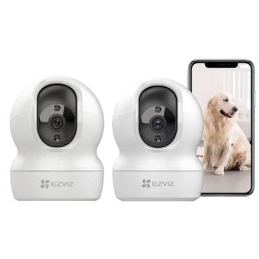 Imagem de Kit 2 Cameras de Segurança Wi-Fi CP1 Pro 2MP Full HD com Rotaçao Pan/Tilt 360 Visao Noturna e Detecçao de Movimento